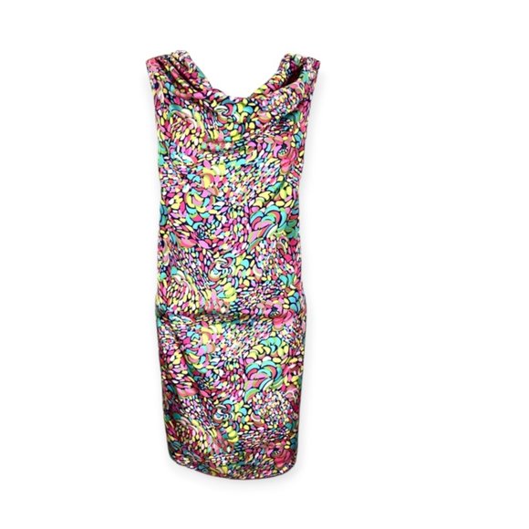 Lilly Pulitzer Reversible 100% Silk Dress Spring Pink Multi color VACAY SUMMER - Picture 2 of 11